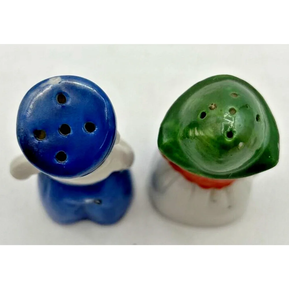Vintage Retro Salt and Pepper Shakers Ceramic Dutch Boy And Girl U260/15